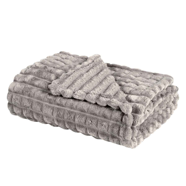 Κουβέρτα Fleece Υπέρδιπλη (220x240) Das Home 1359 Grey