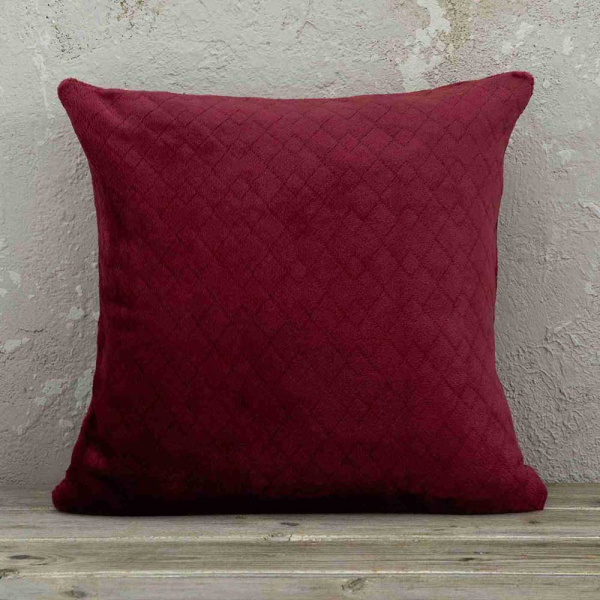 Βελουτέ Διακοσμητική Μαξιλαροθήκη (45x45) Kocoon Cosy Bordeaux