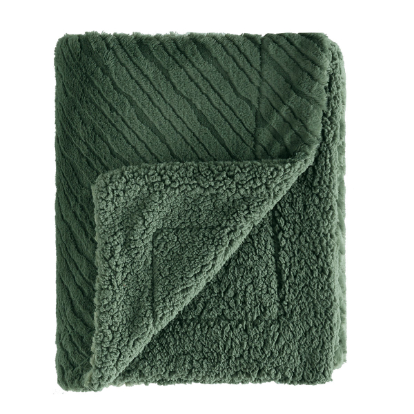 Γούνινη Κουβέρτα Καναπέ (130x180) Kentia Stylish Lilibeth 02 Dark Green