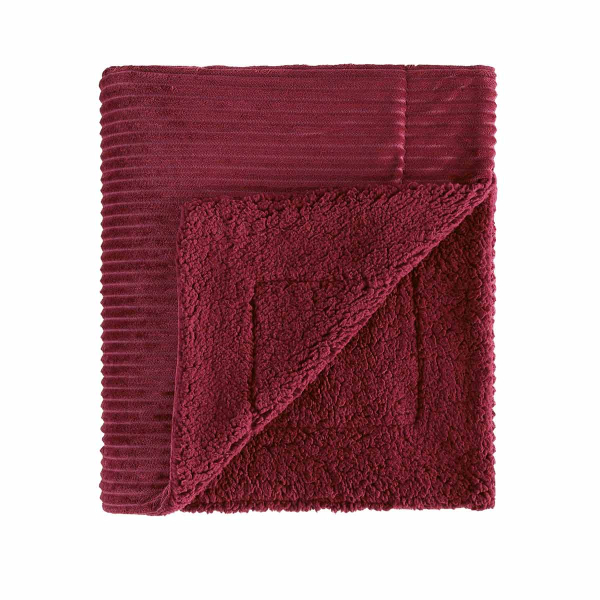 Κουβέρτα Καναπέ Fleece (130x180) Kentia Versus Spencer 42 Bordeaux