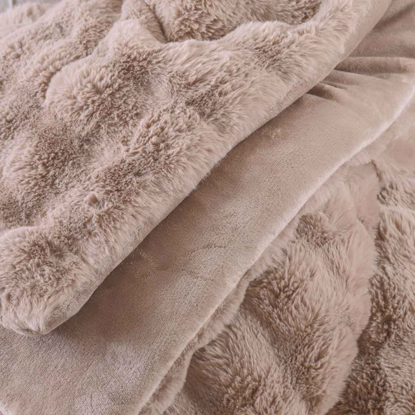 Κουβερτοπάπλωμα Μονό (160x220) Rythmos Luxe Beige