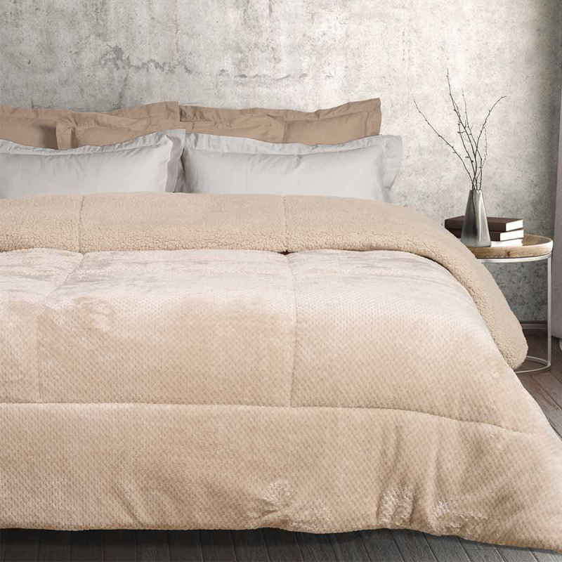 Κουβερτοπάπλωμα Υπέρδιπλο (220x240) Das Home 1181 Beige