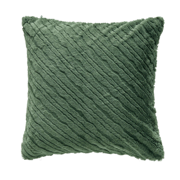 Γούνινο Διακοσμητικό Μαξιλάρι (50x50) Kentia Stylish Lilibeth 02 Dark Green