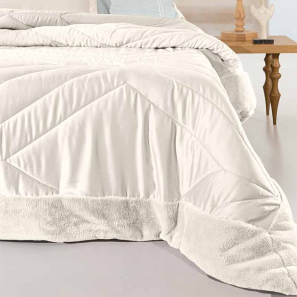 Πάπλωμα Με Γούνα King Size (Σετ 240x250) Guy Laroche Columbia Ivory