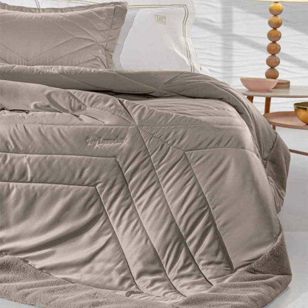 Πάπλωμα Με Γούνα King Size (Σετ 240x250) Guy Laroche Columbia Taupe