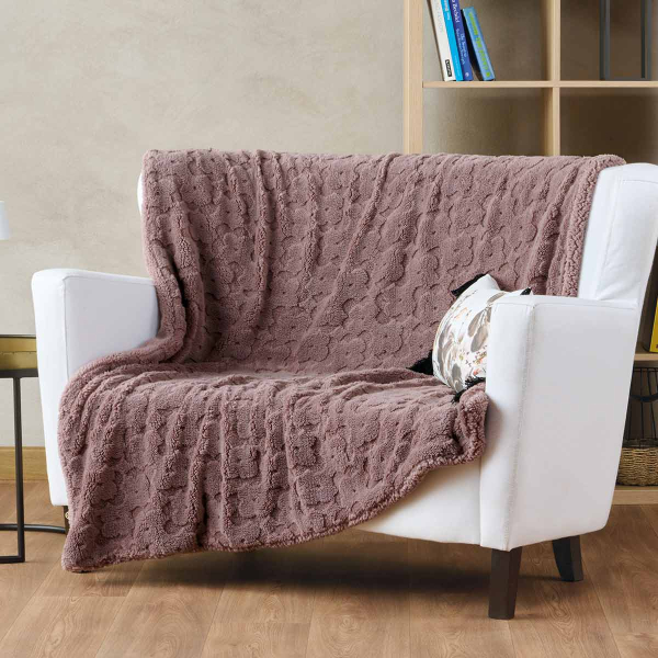 Κουβέρτα Καναπέ Fleece (130x170) Kentia Stylish Lorenzo 20 Taupe