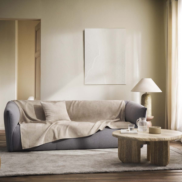 Βελουτέ Ριχτάρι Διθέσιου Καναπέ (180x250) Gofis Home Nimbus Warm Beige 447/39