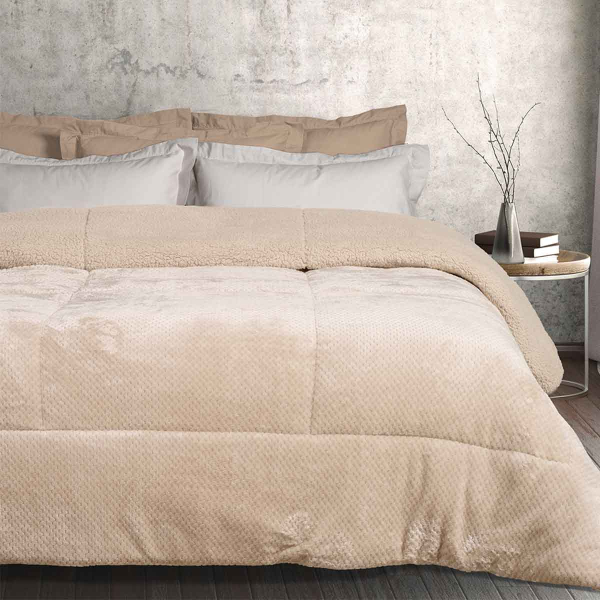 Κουβερτοπάπλωμα Μονό (160x220) Das Home 1181 Beige