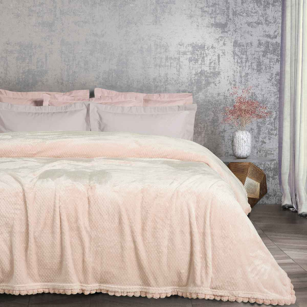 Κουβέρτα Fleece Μονή (160x220) Das Home 1185 Pink