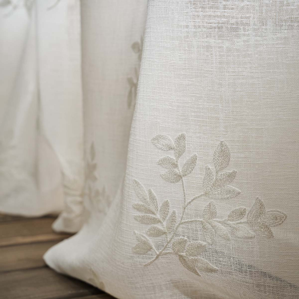 Κουρτίνα (140x280) Με Τρέσα Gofis Home Leaf Off White AW25 532/05