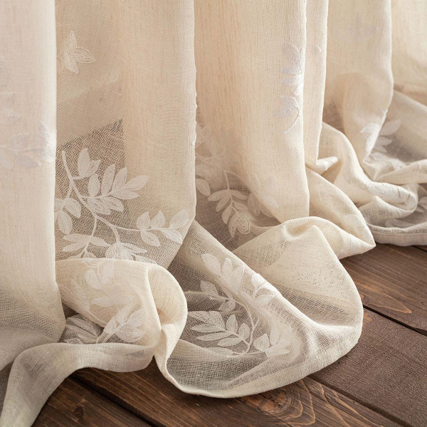 Κουρτίνα (140x280) Με Τρέσα Gofis Home Leaf Beige AW24 532/06