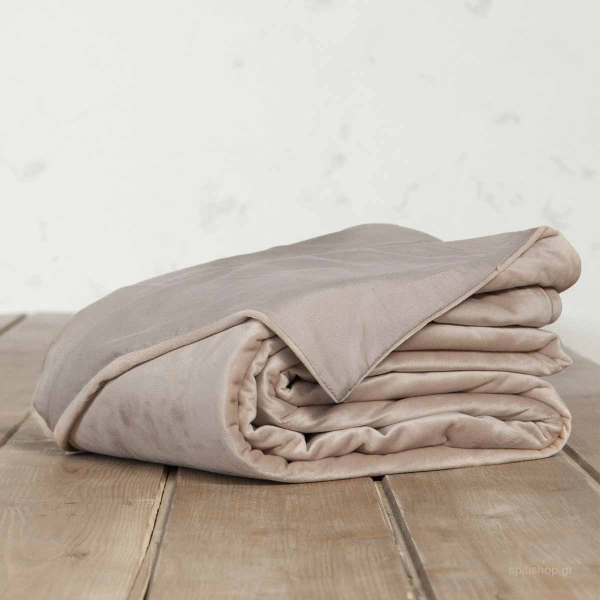 Παπλωματοθήκη Βελουτέ Μονή (160x240) Nima Bed Linen Nuan