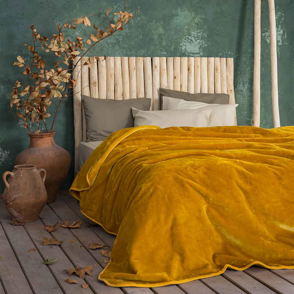 Κουβέρτα Βελουτέ Μονή (160x220) Nima Bed Linen Coperta AW2022