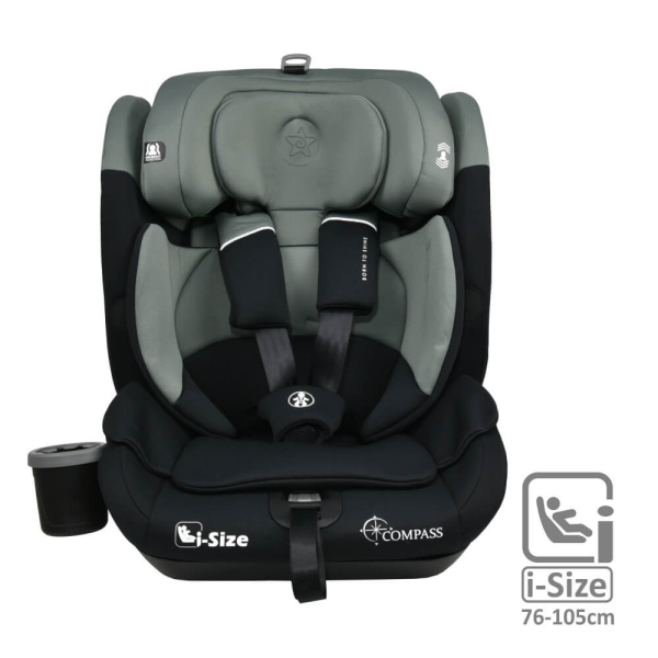 Κάθισμα Αυτοκινήτου ISOfix (76-150εκ. Ύψος) Bebe Stars Compass i-Size Olive 935-176