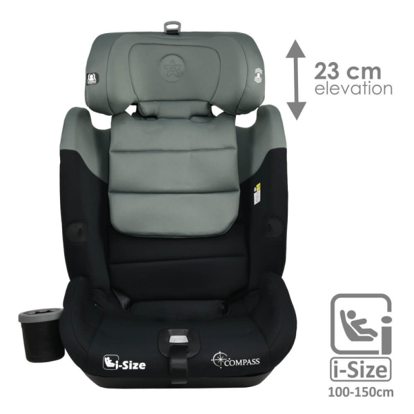 Κάθισμα Αυτοκινήτου ISOfix (76-150εκ. Ύψος) Bebe Stars Compass i-Size Olive 935-176