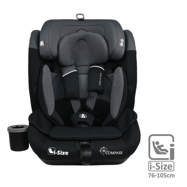 Κάθισμα Αυτοκινήτου ISOfix (76-150εκ. Ύψος) Bebe Stars Compass i-Size Steel Grey 935-186