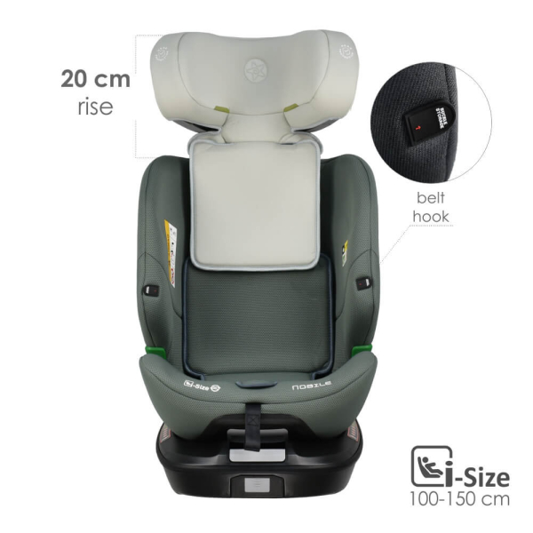 Κάθισμα Αυτοκινήτου ISOfix (40-150εκ. Ύψος) Bebe Stars Nobile i-Size 360 Olive 924-176