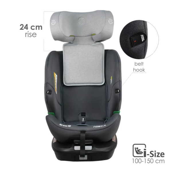 Κάθισμα Αυτοκινήτου ISOfix (40-150εκ. Ύψος) Bebe Stars Nobile i-Size 360 Grey Ice 924-188