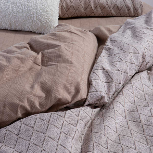 Φανελένια Σεντόνια King Size (Σετ) Nef-Nef Flannel Torredo Beige