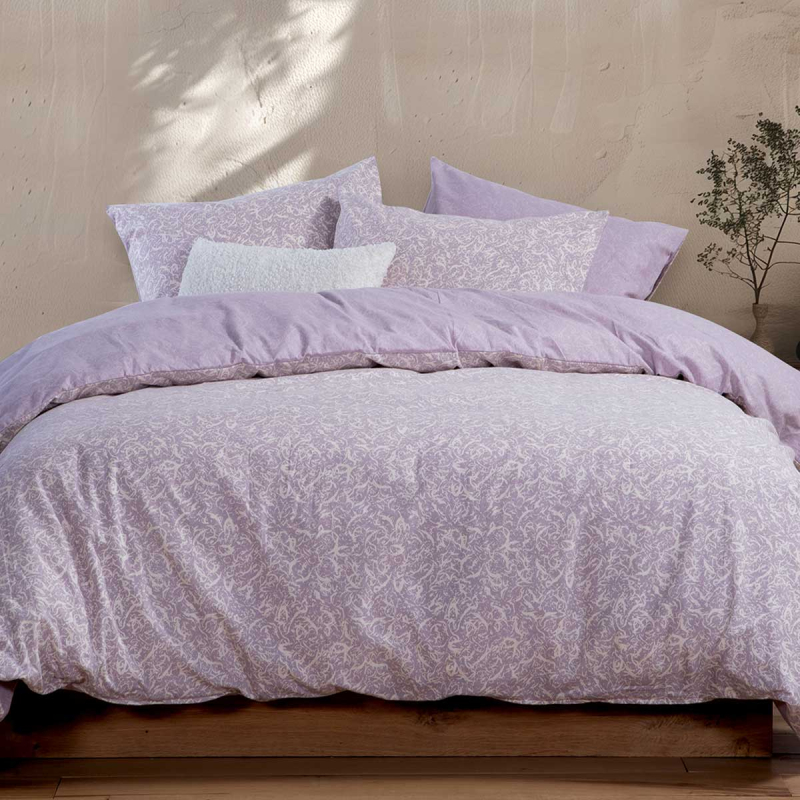 Φανελένια Σεντόνια King Size (Σετ) Nef-Nef Flannel Sorial Mauve