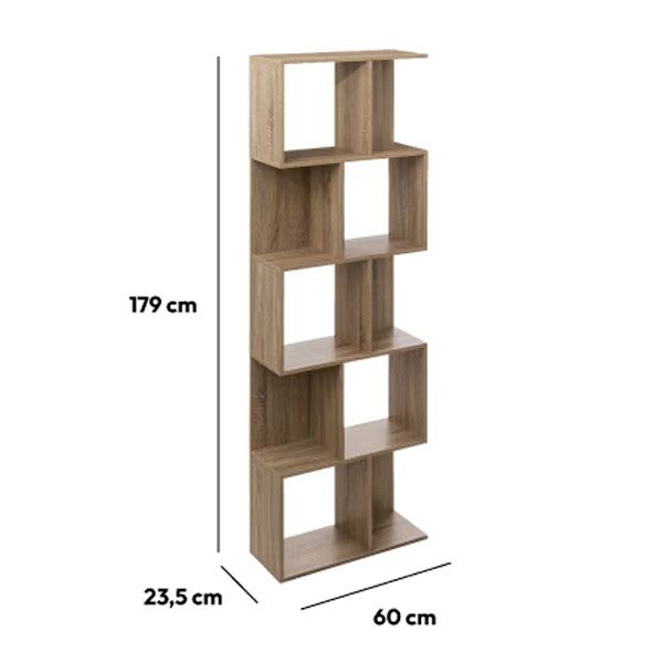 Βιβλιοθήκη Δαπέδου 10 Θέσεων (60x23.5x179) F-V Oak Novia 193520