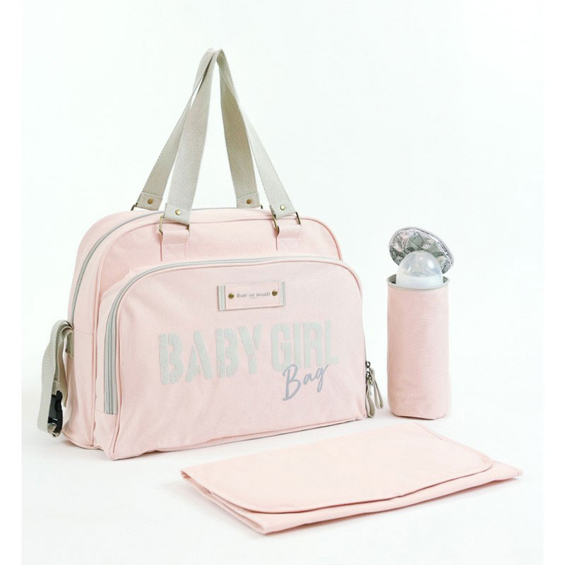 Τσάντα Αλλαξιέρα (42x30x22) Baby On Board Simply Vintage Baby Girl Pink