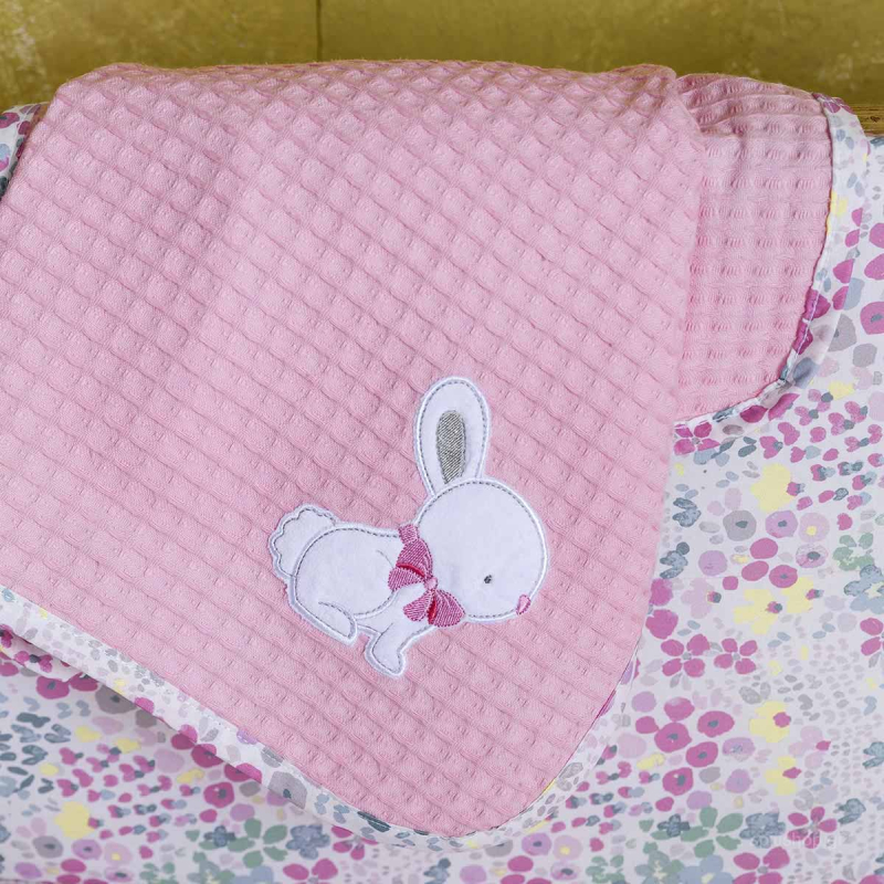 Κουβέρτα Πικέ Αγκαλιάς (80×110) Nima Baby Some Bunny