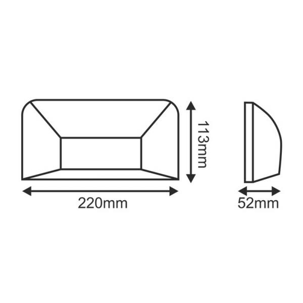 Απλίκα Led Εξωτερικού Χώρου Aca SLIM22R Rust