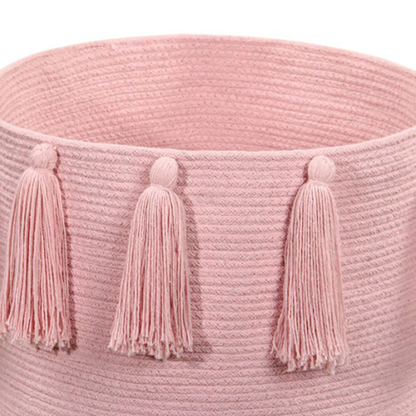 Καλάθι Αποθήκευσης (45x45x30) Lorena Canals Tassels Pink