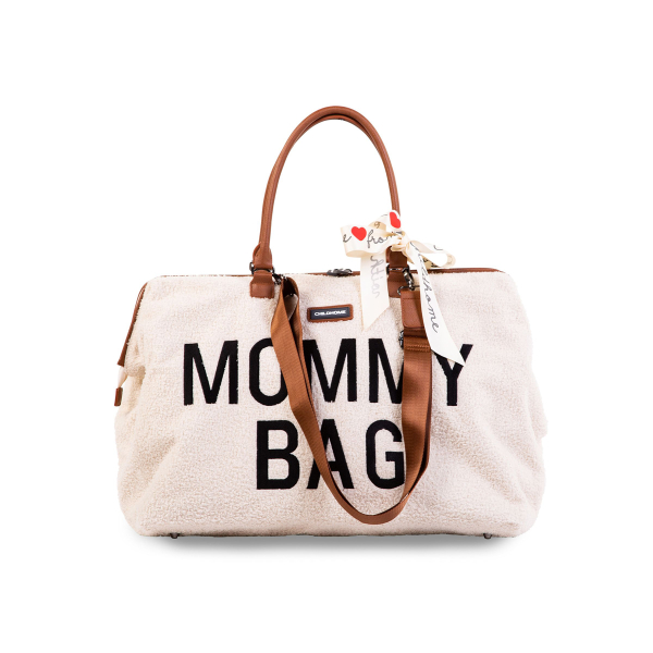 Τσάντα Αλλαξιέρα ChildHome Mommy Bag Teddy Off White 75448