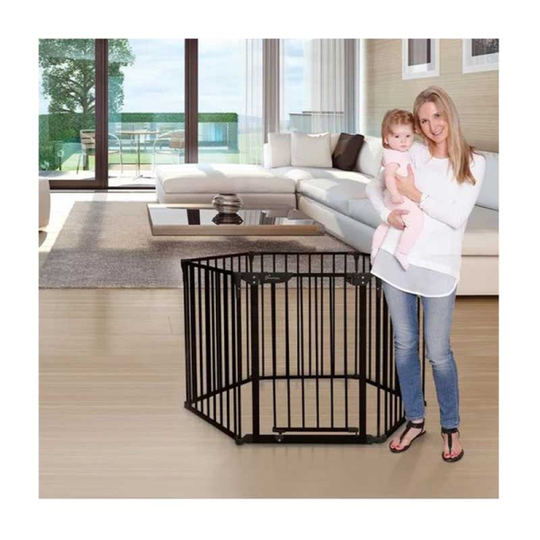 Πόρτα Ασφαλείας - Πάρκο Έως 380cm Dream Baby Royale 3 in 1 Μετατρέψιμη Black BR75299