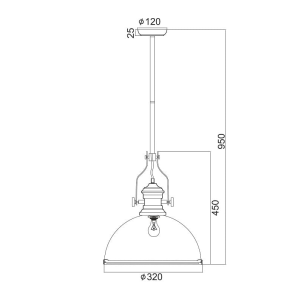 Φωτιστικό Οροφής Μονόφωτο Aca Cronus KS1300P311CH Chrome