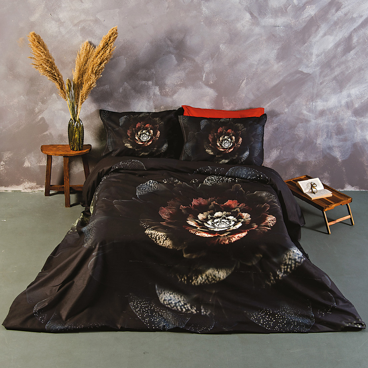 Παπλωματοθήκη Υπέρδιπλη (Σετ) Sb Home Black Velvet