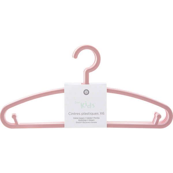 Παιδικές Κρεμάστρες Ρούχων (Σετ 6τμχ) A-S Hangers Pink 158462A