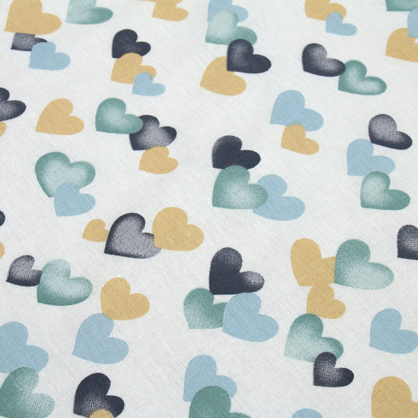 Πάπλωμα Κούνιας (120x160) Dimcol Hearts Grey-Green 11