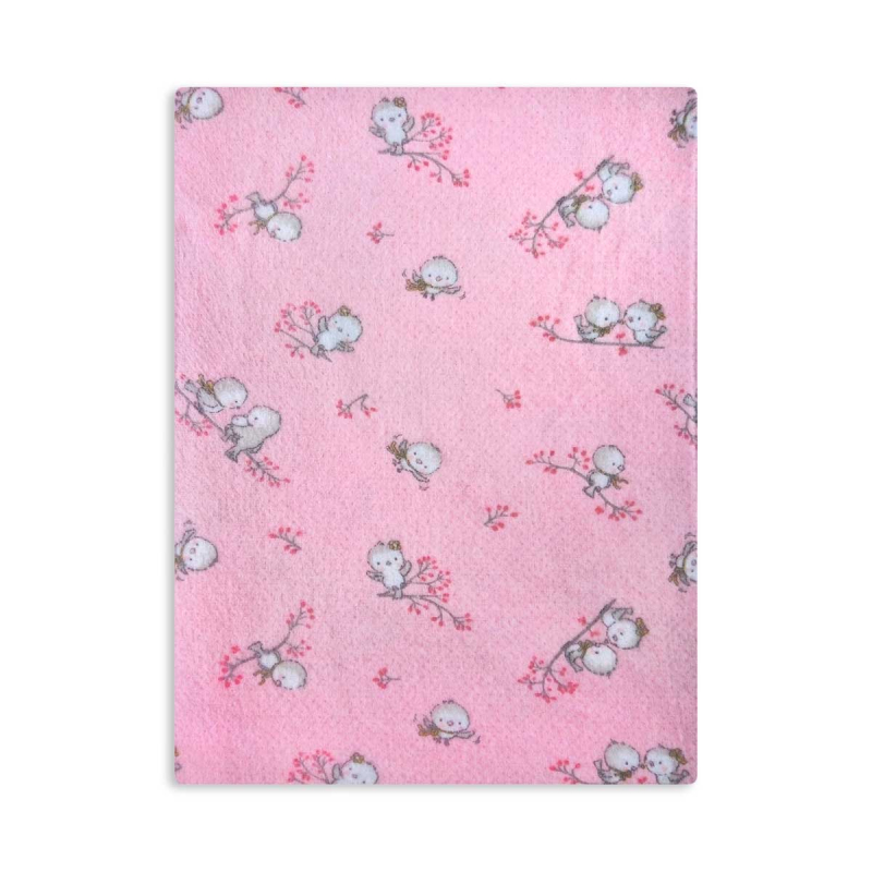 Φανελένιο Πάπλωμα Κούνιας (120x160) Dimcol Birds 15 Pink