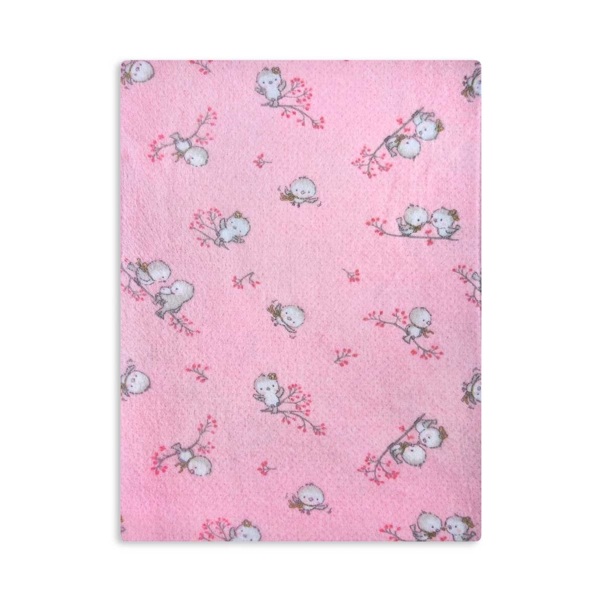 Φανελένιο Πάπλωμα Κούνιας (120×160) Dimcol Birds 15 Pink