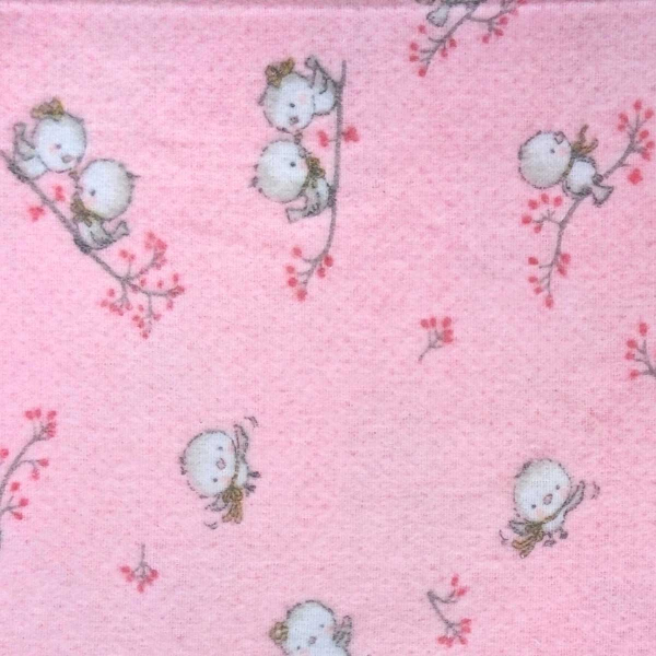 Φανελένιο Πάπλωμα Κούνιας (120x160) Dimcol Birds 15 Pink