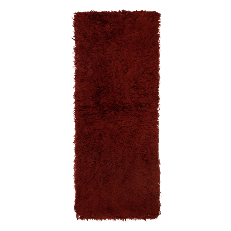 Χαλί Διαδρόμου (60x120) Βιοκαρπέτ Flokati 51 Red Brown