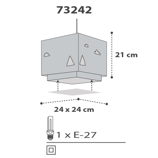 Παιδικό Φωτιστικό Οροφής Μονόφωτο Ango Hello Little 73242