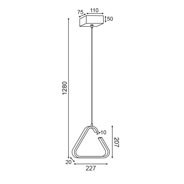 Φωτιστικό Οροφής Led Aca Euclid2 V29LEDP23BK Black