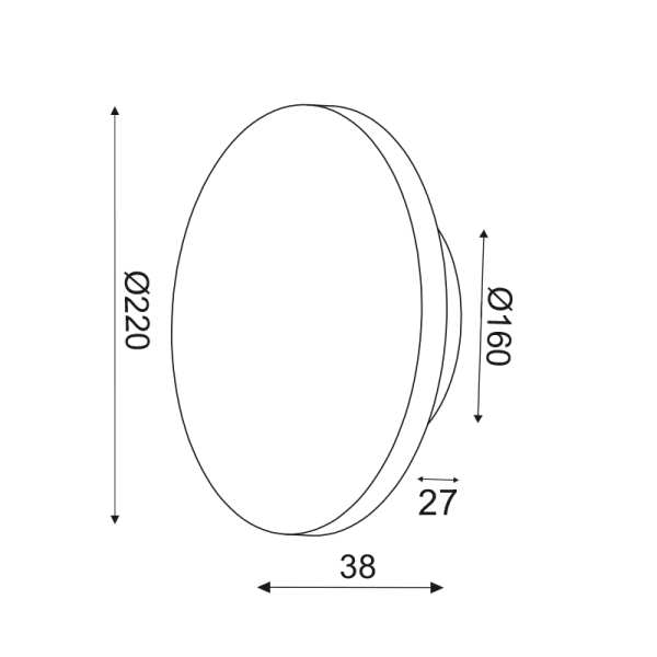 Απλίκα Τοίχου Led Aca Eclipse ZM1710LEDWT Terrazzo