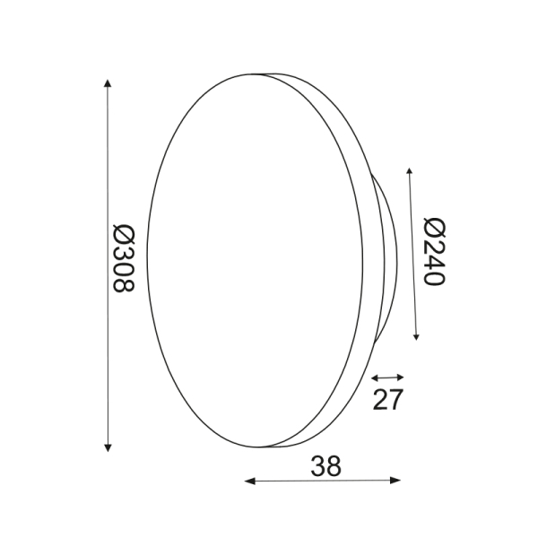 Απλίκα Τοίχου Led Aca Eclipse ZM1715LEDWT Terrazzo