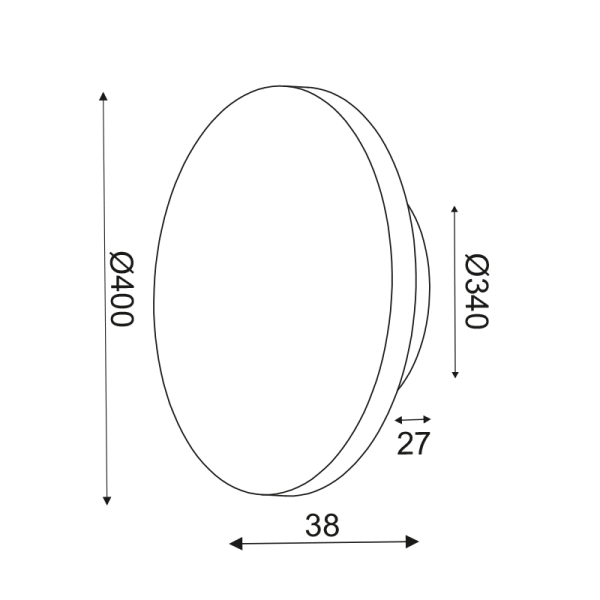 Απλίκα Τοίχου Led Aca Eclipse ZM1724LEDWT Terrazzo