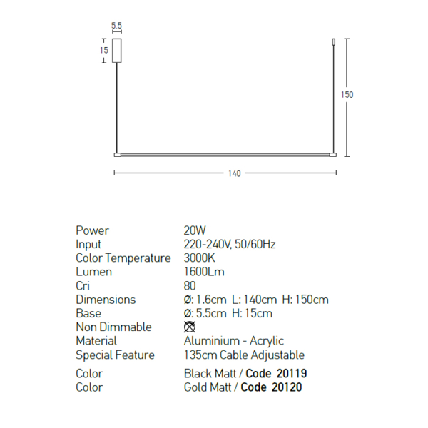 Φωτιστικό Οροφής Led Zambelis 20119 Black Matt