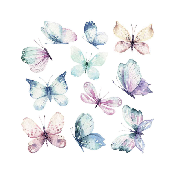 Αυτοκόλλητα Τοίχου Ango Watercolour Butterflies 54117