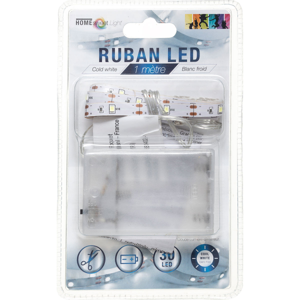 Ταινία Led 130εκ. 30 Λαμπάκια Με Μπαταρίες H-S White 135324B