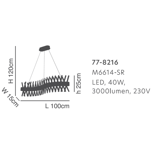 Φωτιστικό Οροφής Led Homelighting Xenic 77-8216 Gold