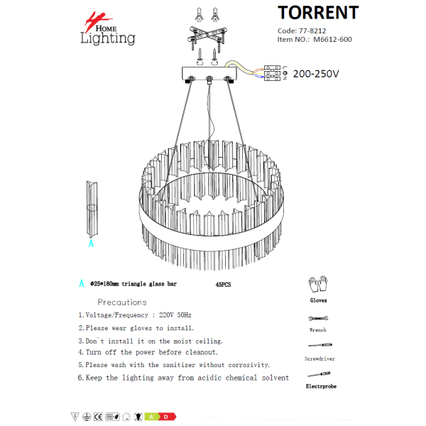 Φωτιστικό Οροφής Led Homelighting Torrent 77-8212 Gold