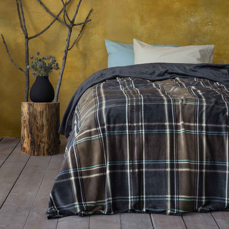 Κουβέρτα Fleece Υπέρδιπλη (220x240) Nima Bed Linen Duncan